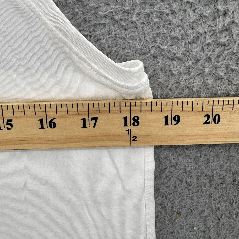 Lululemon Love Tank Top Women 10 White Pima Cotton Racerback Athletic